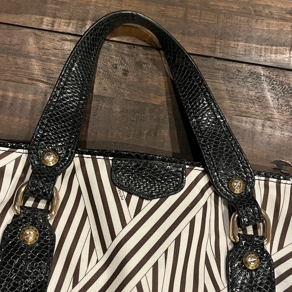 Henri Bendel Disturbed Stripped Briefcase/Laptop Bag - Picture 8 of 17